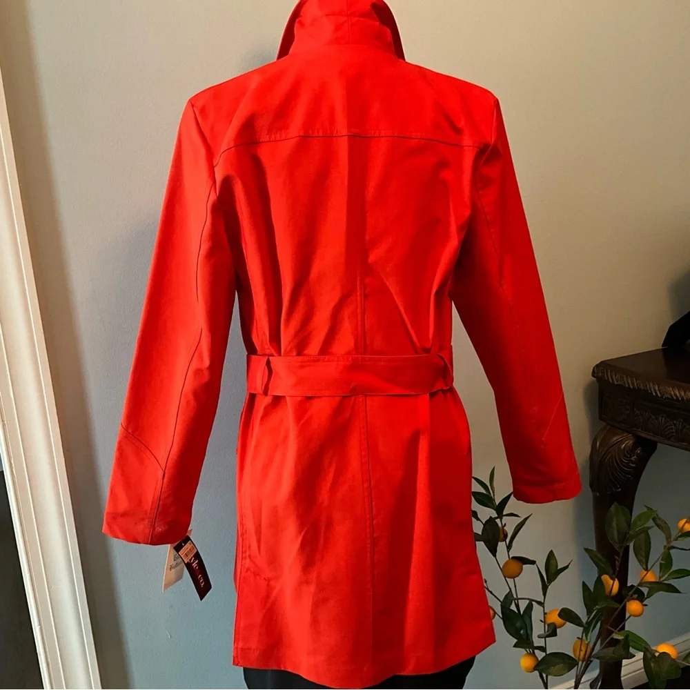 Sz 6-8 NWT Bright Orange Trench Coat Size 6-8 Style & Co. from Macy’s - Picture 8 of 8